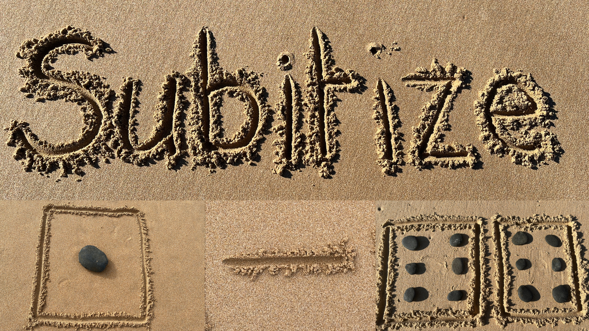 Learn Subitizing at the beach